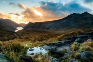 Ben Crom Reservoir in the Mourne Mountains, County Down, Northern Ireland